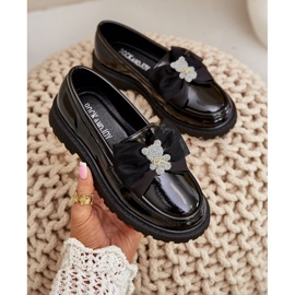 Vinceza Mocasines Niña Piel Eco Lacada Lazo Negro Avallesa 3