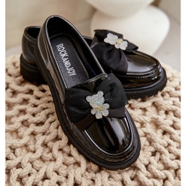 Vinceza Mocasines Niña Piel Eco Lacada Lazo Negro Avallesa 4