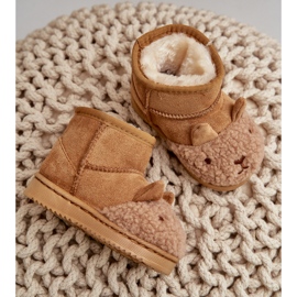 Botas de nieve infantiles aislantes Lamy Camel Esandira beige 8