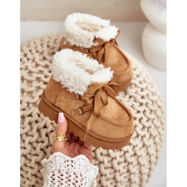Botas de Nieve Infantil Aislante con Pelo Camel Adelane marrón 5