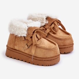 Botas de Nieve Infantil Aislante con Pelo Camel Adelane marrón 1 Botas de Nieve Infantil Aislante con Pelo Camel Adelane marrón 1