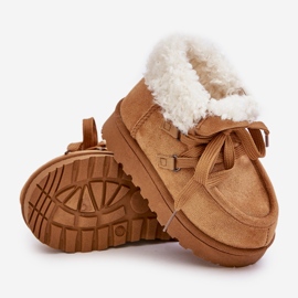 Botas de Nieve Infantil Aislante con Pelo Camel Adelane marrón 4