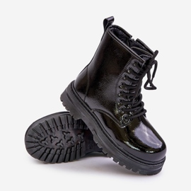 Botas De Niña Aisladas De Charol Con Cremallera Negro Novita 3