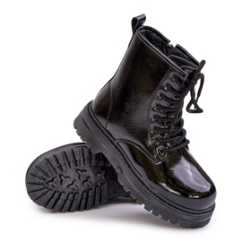 Botas De Niña Aisladas De Charol Con Cremallera Negro Novita 8