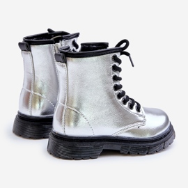 Botas aislantes para niña, charol plateado, con cremallera, Novita plata 2