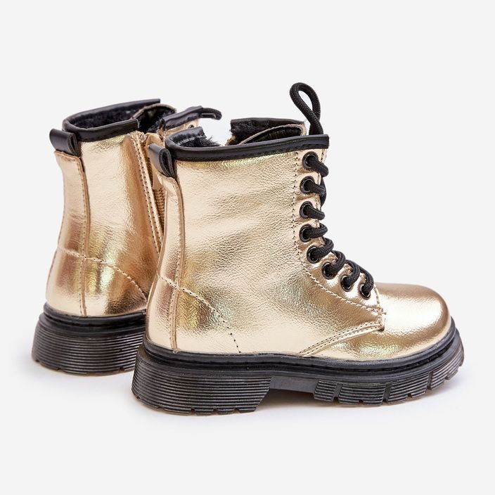 Botas aislantes para niña con cremallera de charol, Gold Novita dorado 1