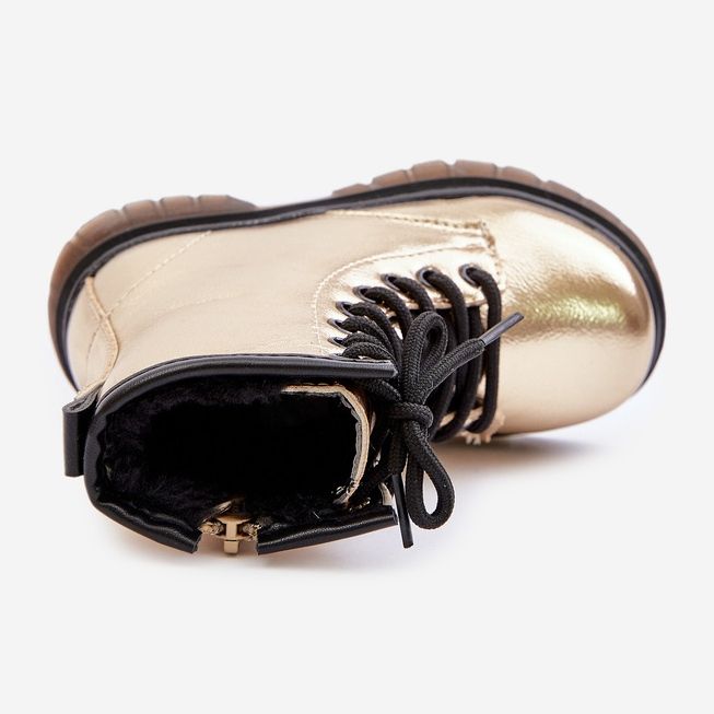 Botas aislantes para niña con cremallera de charol, Gold Novita dorado 2