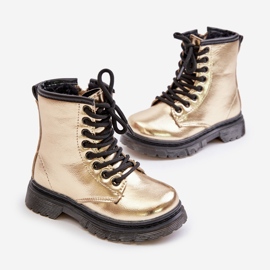 Botas aislantes para niña con cremallera de charol, Gold Novita dorado 4