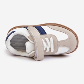 Zapatillas Infantiles Velcro Tromella Blanca y Azul blanco 2