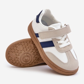 Zapatillas Infantiles Velcro Tromella Blanca y Azul blanco 6