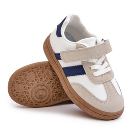 Zapatillas Infantiles Velcro Tromella Blanca y Azul blanco 9