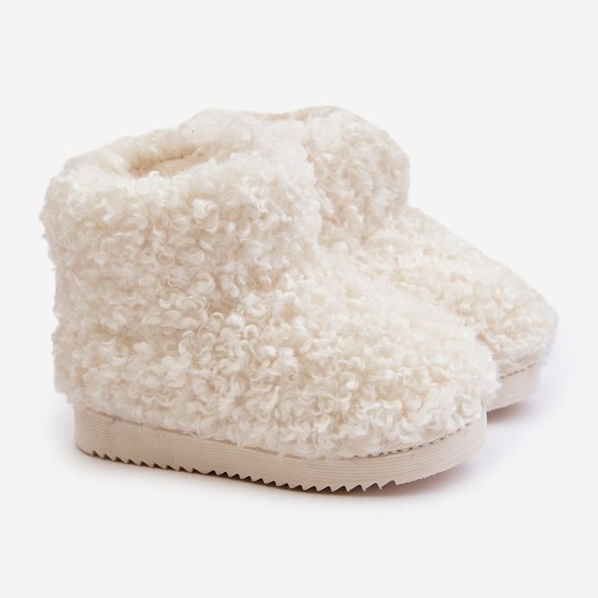 Botas de nieve para niños con pelo, piel de oveja beige claro Mevael 1