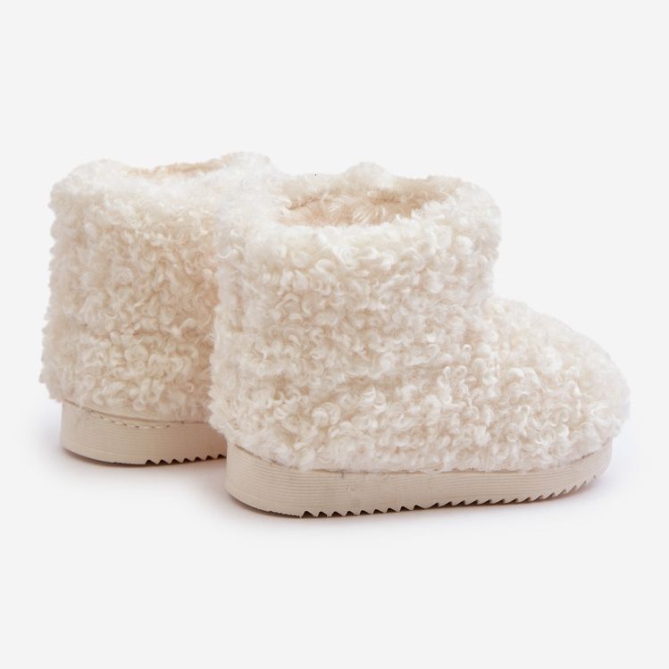 Botas de nieve para niños con pelo, piel de oveja beige claro Mevael 2