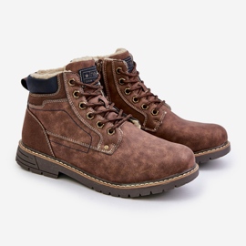 Tramperos aislantes para hombre fabricados en piel ecológica, marrón Venredia 1