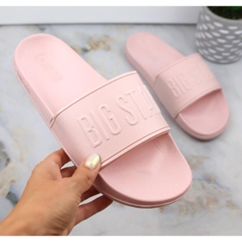 Pantuflas espuma Big Star W INT1909B rosa rosado 2