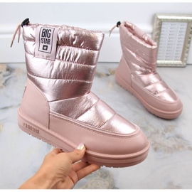 Botas de nieve metalizadas Big Star W INT1589C rosa rosado 4