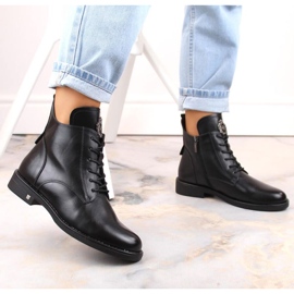 Botas con cordones y cremallera Potocki W WOL171B negro 3