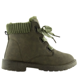 Botas de montaña con aislamiento verde verdeoscuro 1