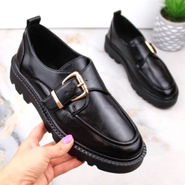 Zapatos de plataforma con hebilla Vinceza W JAN237A, negro 3