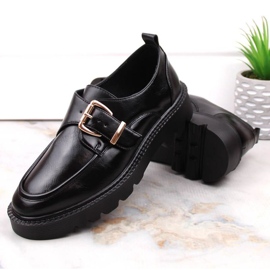 Zapatos de plataforma con hebilla Vinceza W JAN237A, negro 6