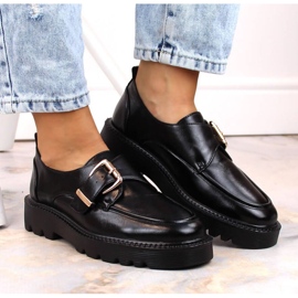 Zapatos de plataforma con hebilla Vinceza W JAN237A, negro 8