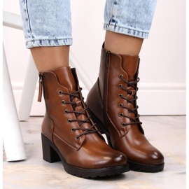 Potocki W WOL177B botines de tacón y plataforma camel marrón 7