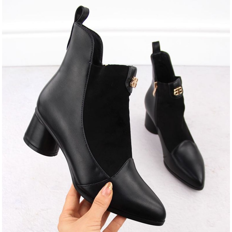 D&amp;A S.Barski Premium Collection W OLI232A botines de tacón negro 2