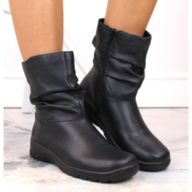 Botas impermeables de piel con aislamiento de lana Rieker Tex W RKR617 negro 2