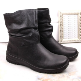 Botas impermeables de piel con aislamiento de lana Rieker Tex W RKR617 negro 4