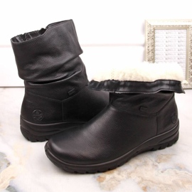 Botas impermeables de piel con aislamiento de lana Rieker Tex W RKR617 negro 6