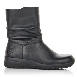 Botas impermeables de piel con aislamiento de lana Rieker Tex W RKR617 negro 11