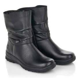 Botas impermeables de piel con aislamiento de lana Rieker Tex W RKR617 negro 14