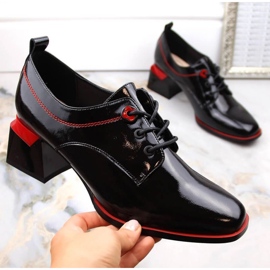 Zapatos de charol con bloque Filippo W PAW469, negro 1