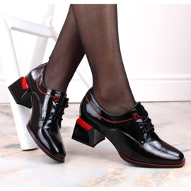 Zapatos de charol con bloque Filippo W PAW469, negro 2