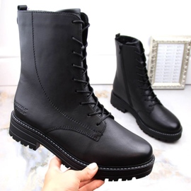 Rieker Botas de piel cómodas y aislantes Remonte W RKR622, negro 1