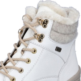 Rieker Botas impermeables de piel con aislamiento de lana Remonte W RKR628 blanco 16