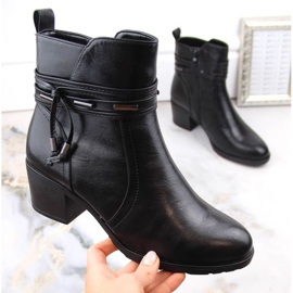 Botines aislantes de tacón con decoración Jezzi W JEZ415A, negro 1