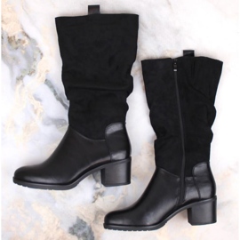 Jezzi W JEZ420A Botas aislantes de tacón alto, negro 5