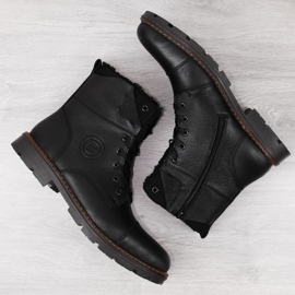 Botas de piel con aislamiento de lana Rieker M RKR296A negro 2
