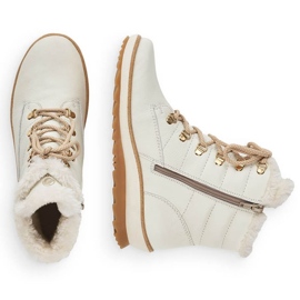 Rieker Botas impermeables de piel con aislamiento de lana Remonte W RKR629 blanco 12