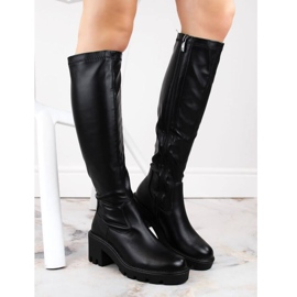 Botas Potocki con tacón alto y plataforma W SZ12267 WOL196 negro 2