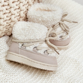 Botas de Nieve Infantiles Cálidas, Beige, Asija 2 Botas de Nieve Infantiles Cálidas, Beige, Asija 2