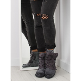 Botas militares con parte superior original, gris 7