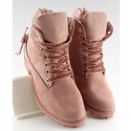 Botas de madera para mujer negro y rosa AT-0623-L Rosa rosado 4