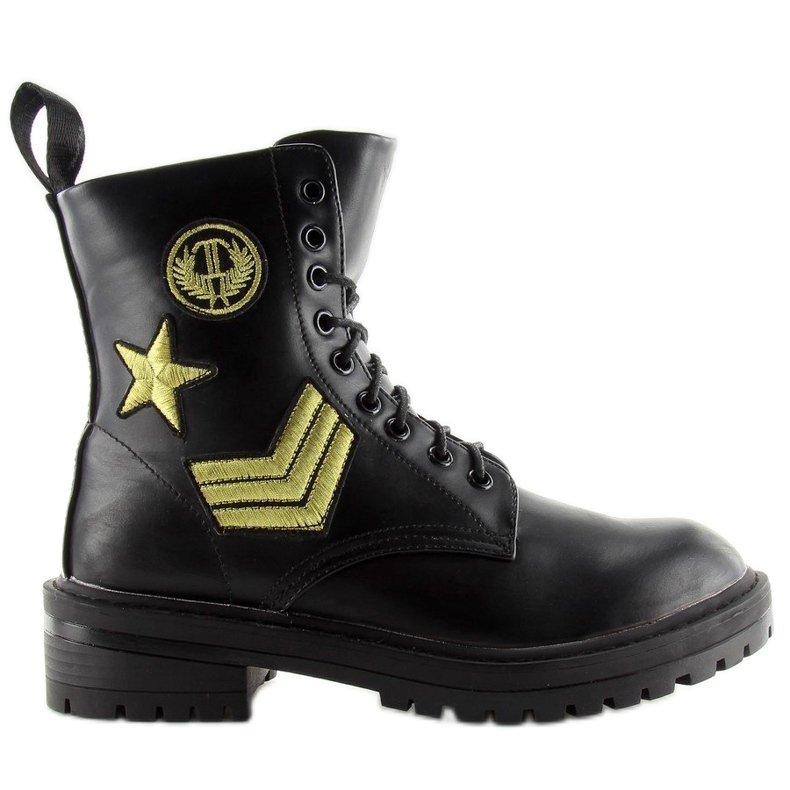Botas militares negras 8338 negro 2 Botas militares negras 8338 negro 2