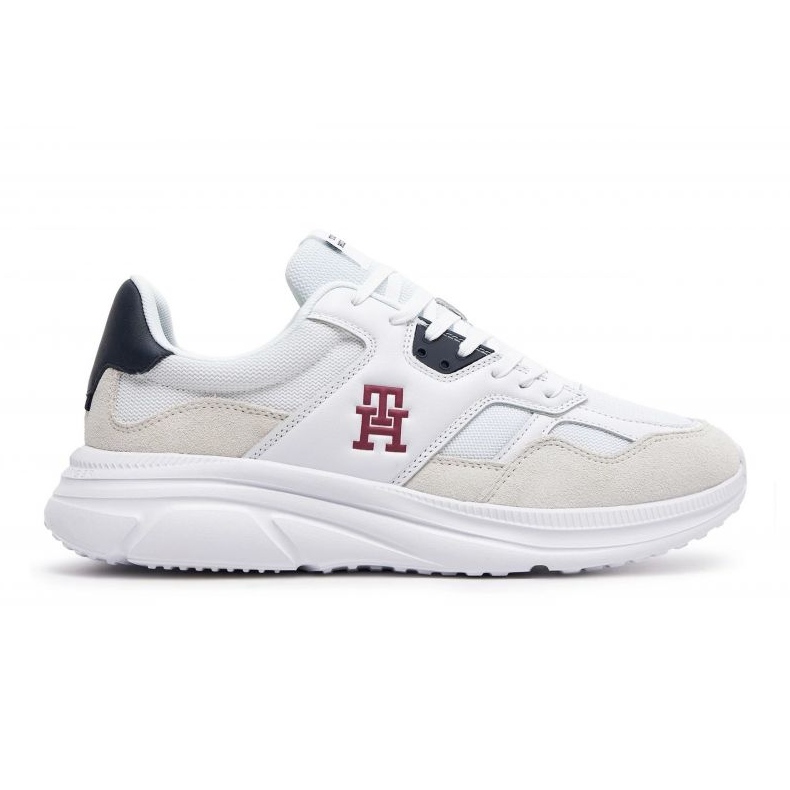 Tommy Hilfiger Modern Runner Mix zapatos FM0FM04937YBS blanco 1