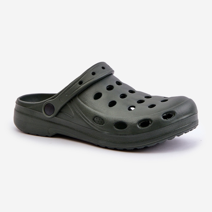 Sandalias Chanclas Hombre Para Jardín Piscina Verde Oscuro 1