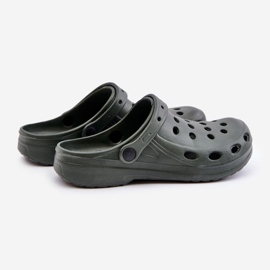 Sandalias Chanclas Hombre Para Jardín Piscina Verde Oscuro 3