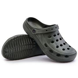 Sandalias Chanclas Hombre Para Jardín Piscina Verde Oscuro 7