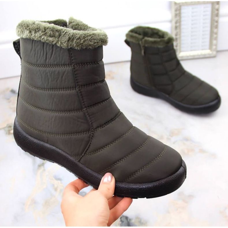 Potocki W WOL198A botas de nieve planas con aislamiento verde 2